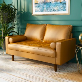 brown-leather-loveseat
