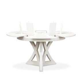 white-round-extendable-dining-table