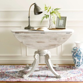 white-round-drop-leaf