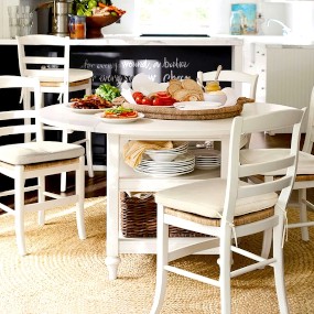 white-round-kitchen-table