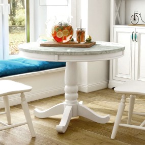 white-round-kitchen-table