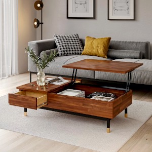 folding-lift-top-multifunctional-coffee-table-in-mid-century-modern-living-room