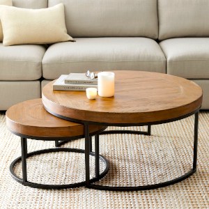 modern-farmhouse-round-coffee-table-with-small-nesting-table